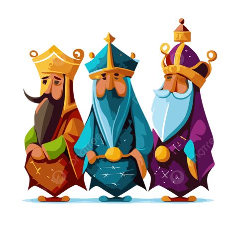 Reyes Magos Vector Png Dibujos Pegatina Clipart Tres Reyes Png Y