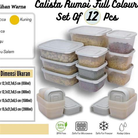 Jual RUMOI NEW TERBARU CALISTA OTARU RUMOI 1 SET 12PC Sealware