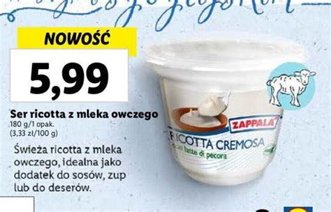 Promocja Ser Ricotta Z Mleka Owczego G W Lidl