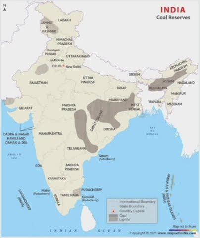 Coal Reserve In India Map YouTube