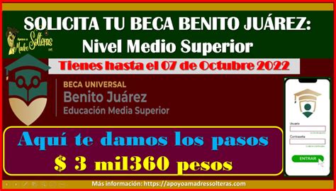 Solicita La Beca Benito Juárez 2022 Para Nivel Medio Superior Aquí Te Decimos Como Realizar El