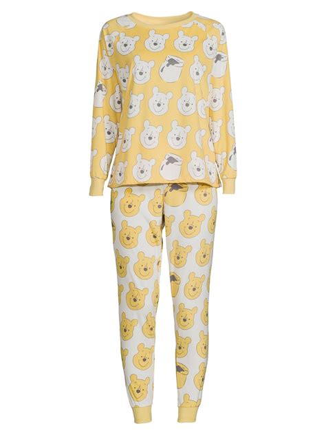 Disney Womens And Womens Plus Winnie The Pooh Pajama Set 2 Piece