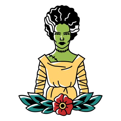 Design Png E Svg De Estilo De Tatuagem De Noiva Zumbi Para Camisetas