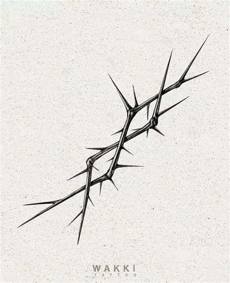 Black And White Thorn Tattoo Design