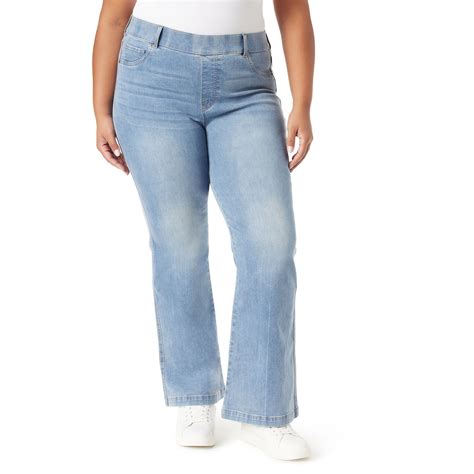 Plus Size Gloria Vanderbilt Shape Effect Pull On Flare Jeans Color