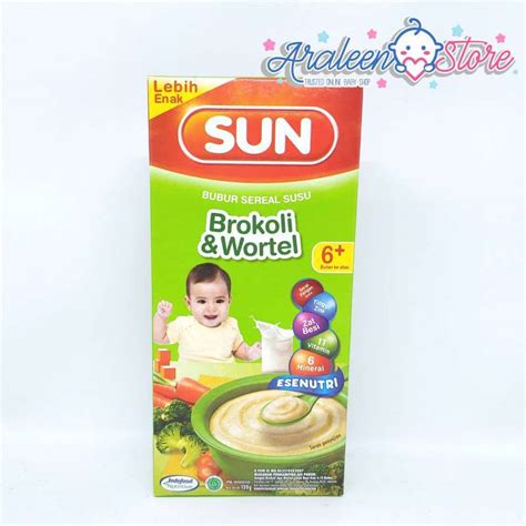 Promo SUN Bubur Bayi MPASI 6 Bulan Rasa Brokoli Wortel 120 Gr Diskon