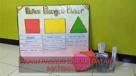 Media Bangun Datar Papan Tempel Bangun Datar Matematika Youtube