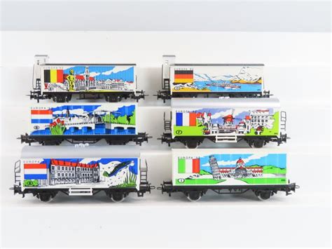 Märklin H0 Model train freight wagon set 2 2 sets with container