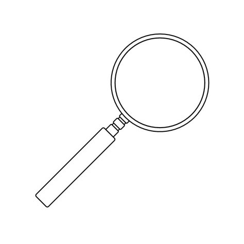 Magnifying Glass Outline Icon Illustration On Isolated White Background 8377750 Vector Art At