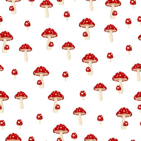 Premium Vector Mushroom Seamless Pattern