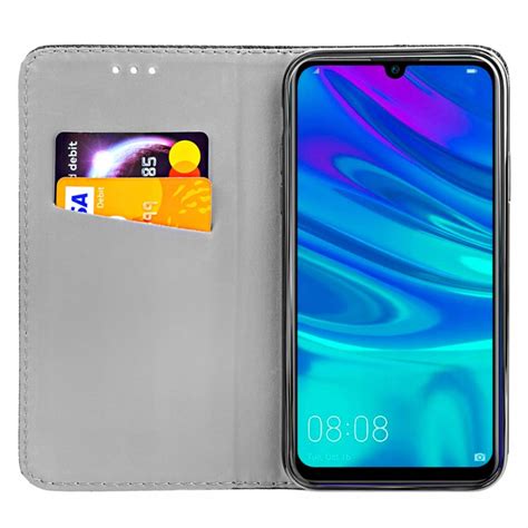 Etui Z Klapką Do Huawei P Smart 2019 Czarne Zamykane Magnetyczne Kabura