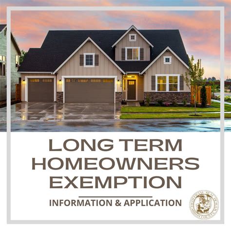 News Flash • Long Term Homeowners Exemption