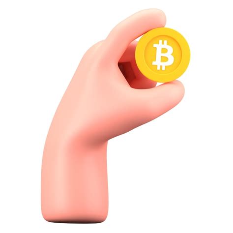 Premium PSD Hand Gesture Hold Bitcoin Finance