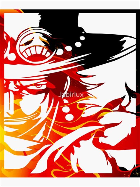 Portgas D Ace Sticker For Sale By Jabirlux Redbubble