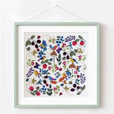 Birds Bugs And Berries Hand Embroidery Kit Embroidery Kit