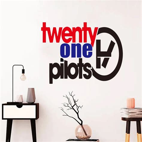 New Design Twenty One Pilots Wall Sticker Vinyl Wall Decal For Home Bedroom Of Music Band Bar