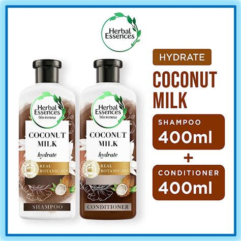 Herbal Essences Coconut Milk Hydrate Hair Shampoo Conditioner Ml