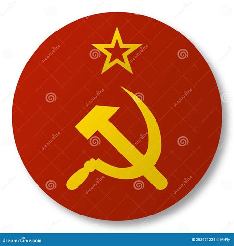 Símbolos De Unión Soviética Roja Ussr Con Ilustración De Vector De