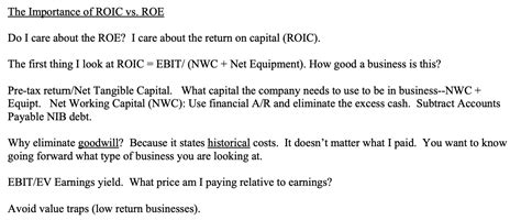 Compounding Quality On Twitter Joel Greenblatt On Roic Versus Roe In