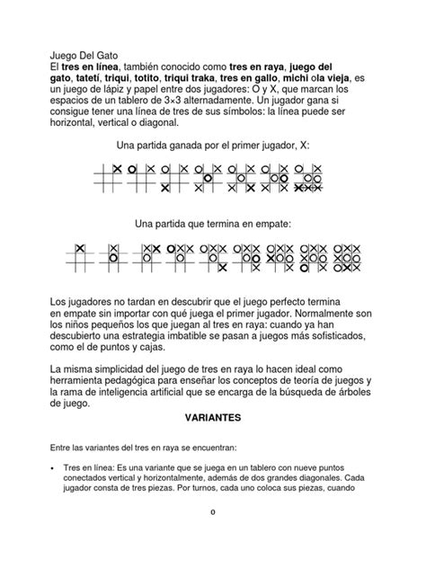 Juego Del Gato | PDF | Juego de azar | Ajedrez