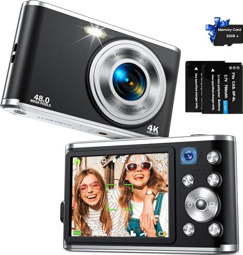 Digital Camera Auto Focus FHD 4K Vlogging Camera With Dual Camera 48MP