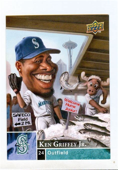 2009 Ud Ken Griffey Jr Short Print Cartoon Insert Kg Griffey Jr Ken