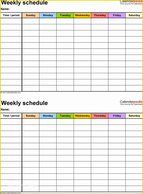 Free 3 Week Look Ahead Schedule Template Of Free Templates ...