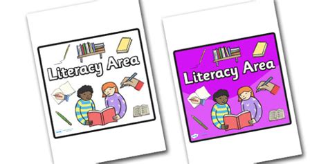 👉 Literacy Area Sign Teacher Made