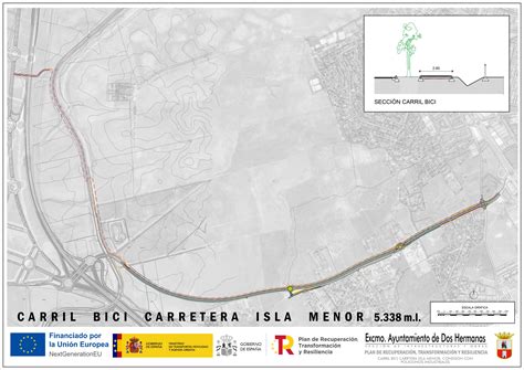 En marcha el proyecto de ejecución del carril bici que conectará Dos