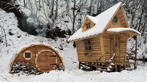 Construction Of A Bathhouse In The Forest Near The House With Your Own