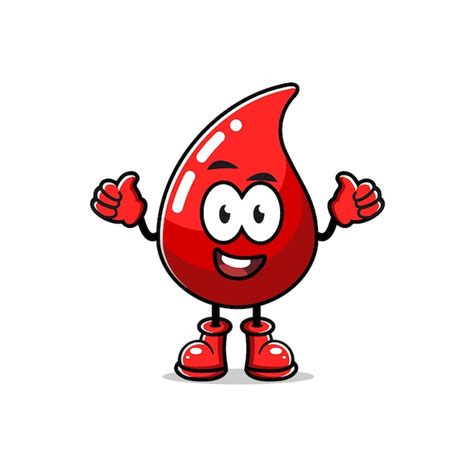 Premium Vector | Cute picture of blood drop character