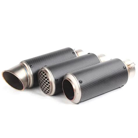 Tkosm Universal Inlet Mm Mm Motorcycle Exhaust Pipe Muffler Carbon