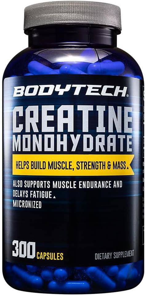 Bodytech Creatine Monohydrate 300 Capsules Health And Household