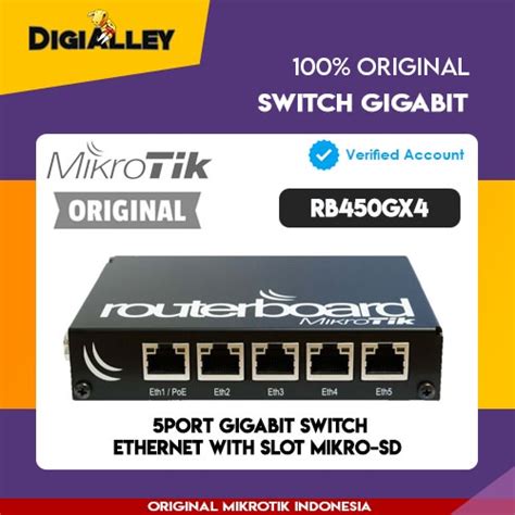 Jual Mikrotik RB 450Gx4 Routerboard Indoor RB450GX4 5 Port Gigabit