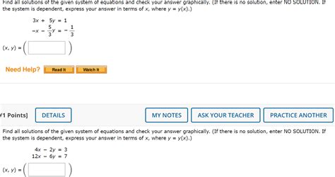 Solved Find All Solutions Of The Given System Of Equations Chegg