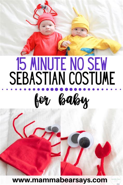 15 minute No Sew Sebastian Costume for Baby - Mamma Bear Says