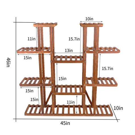 Arlmont Co Alessandro Rectangular Multi Tiered Solid Wood Plant