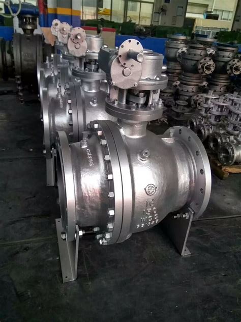 Manual Flange Connected Ball Valve Turbine Drive Flange Ball Valve