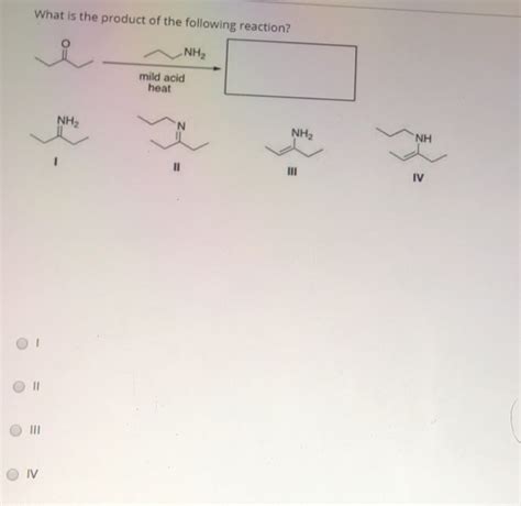 Solved What is the product of the following reaction NH₂ Chegg