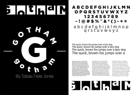 Gotham Type Specimen On Behance