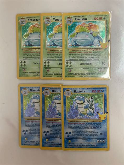 Pokemon Celebration Blastoise Venusaur Anniversary Th Not Charizard