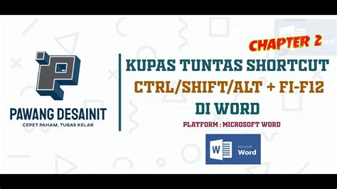 Kupas Tuntas Shortcut CTRL SHIFT ALT F1 Hingga F12 Di Microsoft Word