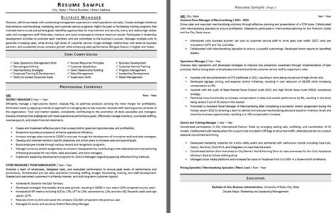 District Manager Resume Sample Clearpointhco