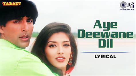 Aye Deewane Dil Kardi Kya Mushkil Lyrical Tarazu Kumar Sanu Alka Yagnik 90 S Hindi Hits