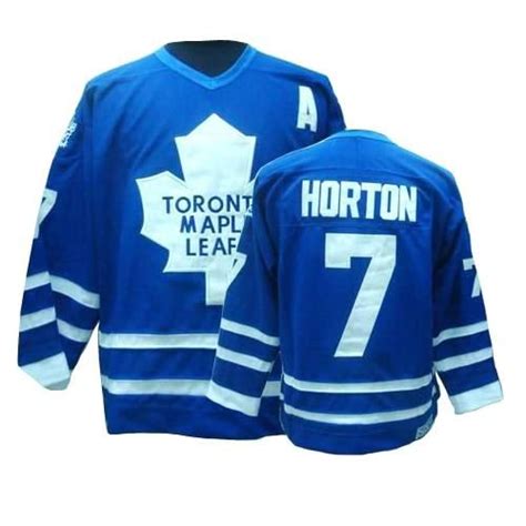 CCM Toronto Maple Leafs NO.7 Tim Horton Men's Jersey (Royal Blue Authentic Throwback)