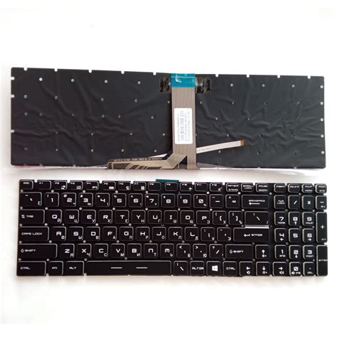 RGB зажжённая русская клавиатура для MSI GS60 GS70 GS72 GT72 GE62 GE72 ...