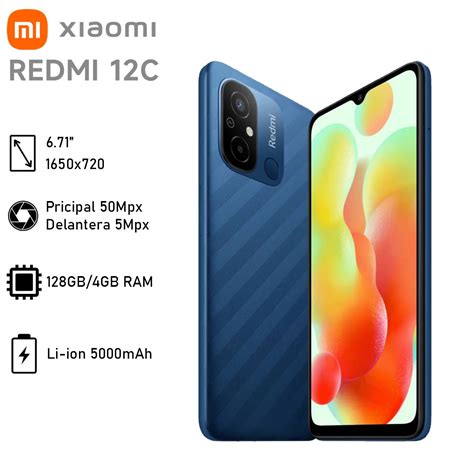 Teléfono Celular Xiaomi Redmi 12C 4 128GB Azul Quito Ecuador