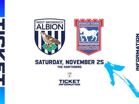 Tickets on general sale for Ipswich Town encounter | West Bromwich Albion