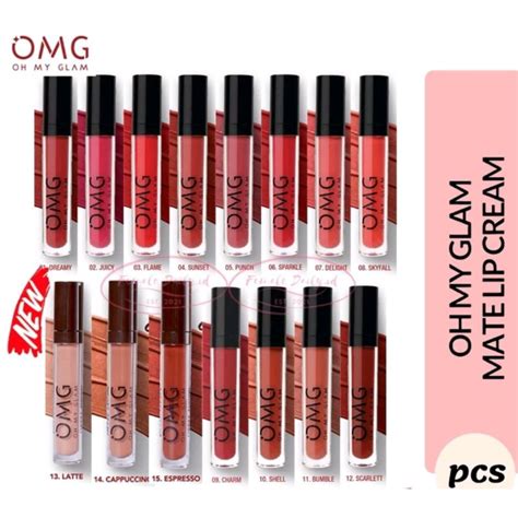 Omg Oh My Glam Matte Kiss Lip Cream Net G Shopee Malaysia