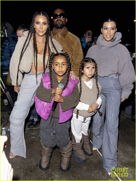 Kim Kardashian Cheers On Daughter North At Kanyes Yeezy Show In